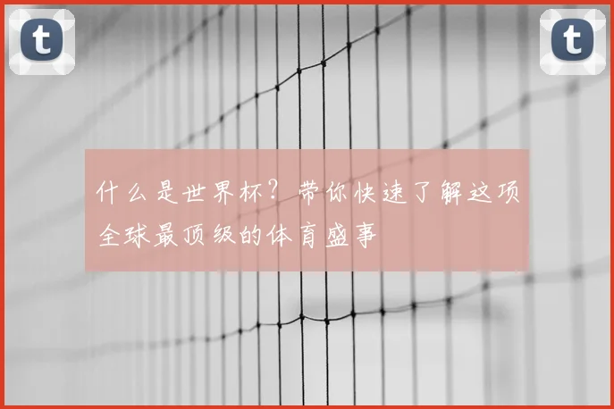 什么是世界杯？带你快速了解这项全球最顶级的体育盛事